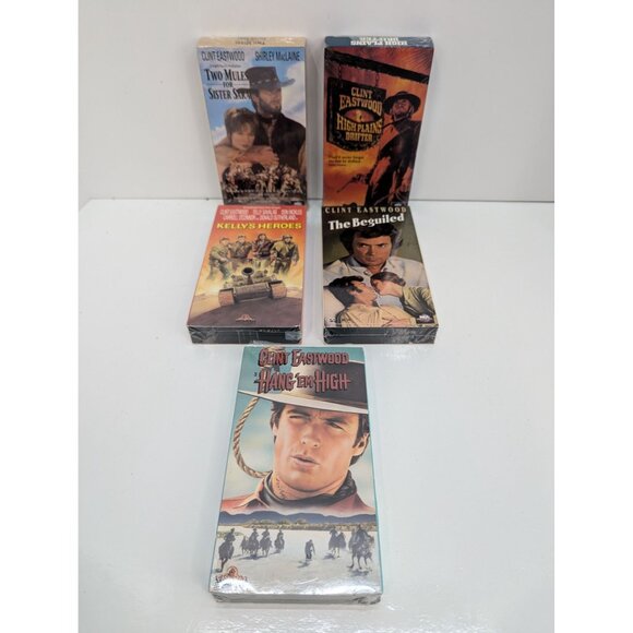 Clint Eastwood VHS Movies Lot of 5 Factory Sealed Read Description - Picture 1 of 7